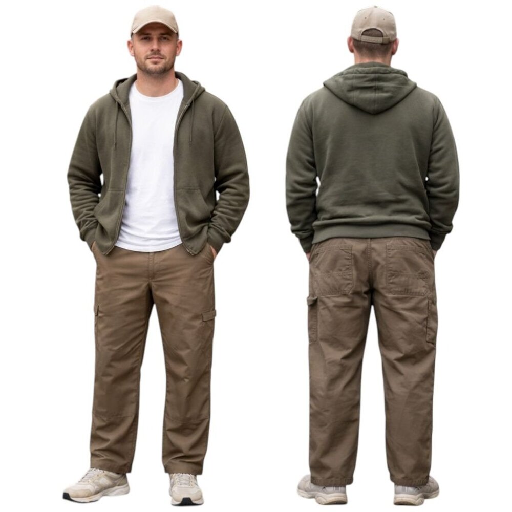 Ridgecut Toughwear Canvas Carpenter Pant Army Green Mens 40x30 Workwear Normcore